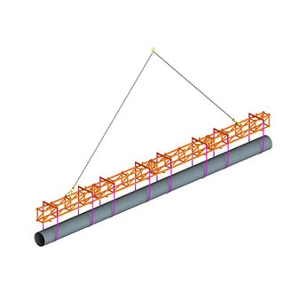 Lattice Spreader Beam Lifting Pipe Section